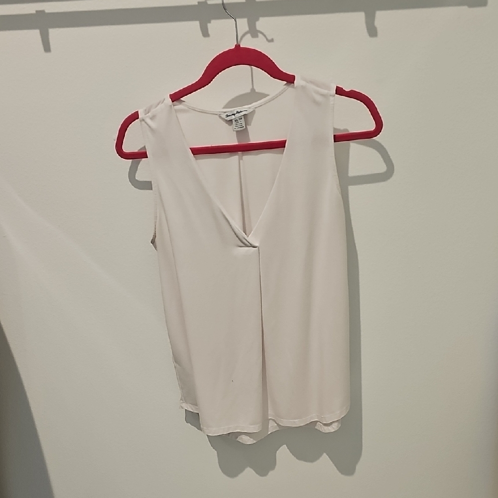 Elegant Cream Sleeveless Top